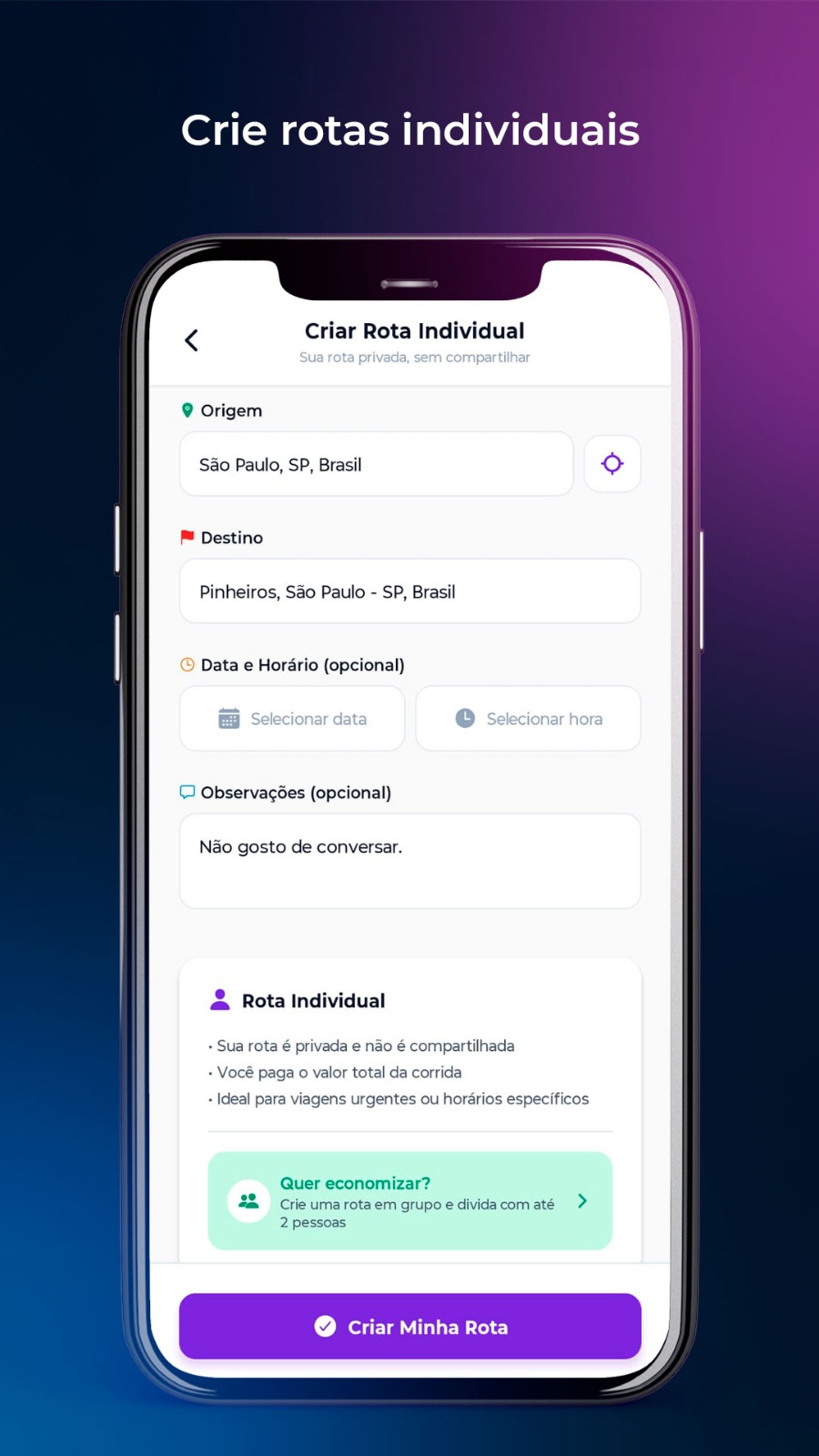 Histórico de Viagens